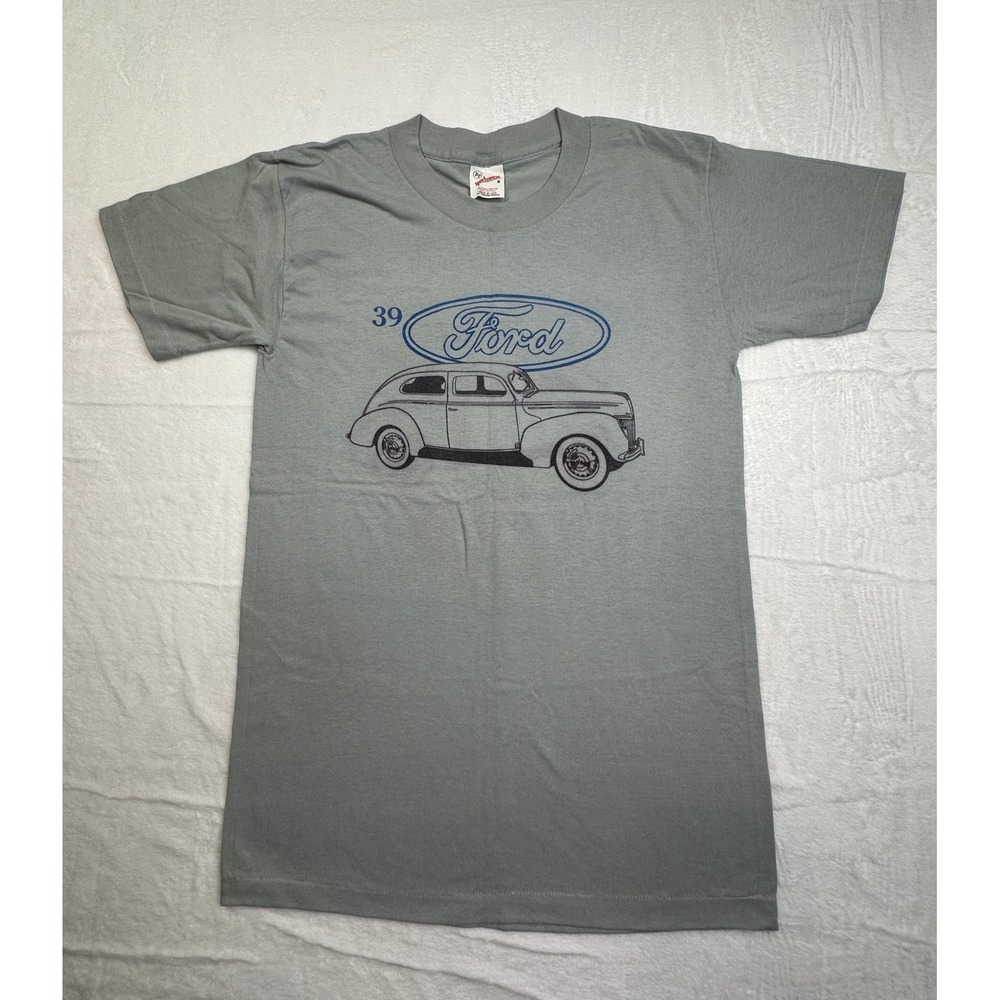 Sportswear Ford Graphic T-Shirt Mens Medium Blue 1939 Classic Car Vintage 80s